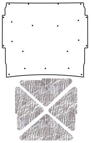 1966-67 Nova QuietRide AcoustiHood Under Hood Cover Kit with Heatshield Panels and Installation Accessories